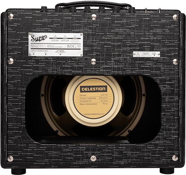 open zoom image for Supro Amulet Electric Guitar Combo Amplifier (15 Watts, 1x12"), New, Action Position Back