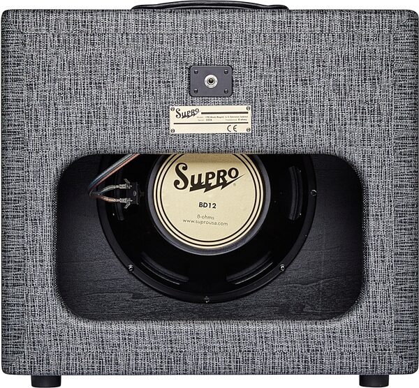 open zoom image for Supro Black Magick Guitar Speaker Cabinet (75 Watts, 1x12"), 8 Ohms, Action Position Back