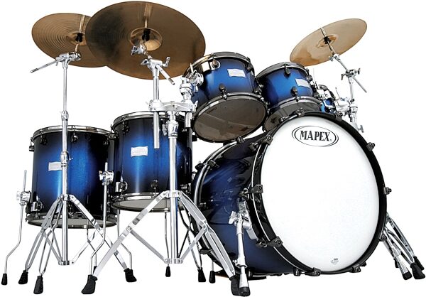 open zoom image for Mapex SW728SU Saturn Limited 7-Piece Drum Shell Kit, Blue Galaxy Sparkle Fade