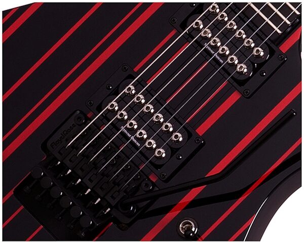 open zoom image for Schecter Synyster Custom Limited Electric Guitar, Black and Red - Pickups