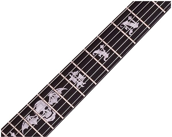 open zoom image for Schecter Synyster Custom Limited Electric Guitar, Black and Red - Inlays