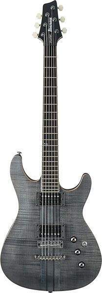 open zoom image for Ibanez SZ4020FM Prestige Flame Top Electric Guitar (with Case), Transparent Black Flat