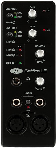 open zoom image for Focusrite Saffire LE FireWire Audio Interface, Front