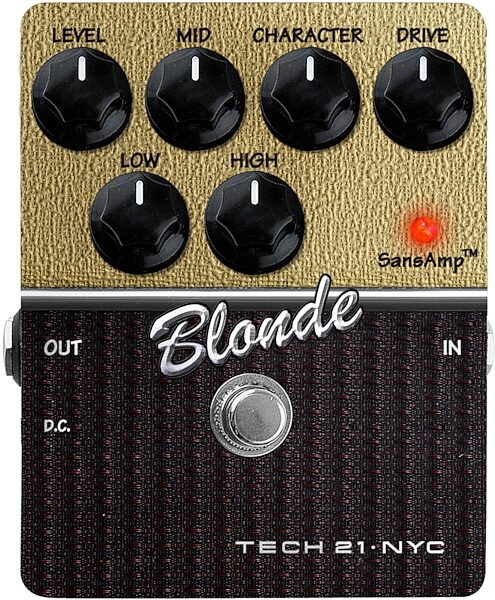 open zoom image for Tech 21 SansAmp Character Series Blonde Amp Pedal, Main