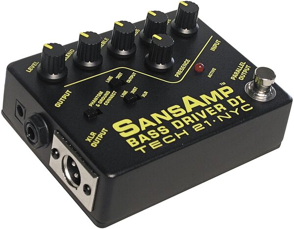 open zoom image for Tech 21 SansAmp Bass Driver DI Preamp Pedal, Angle
