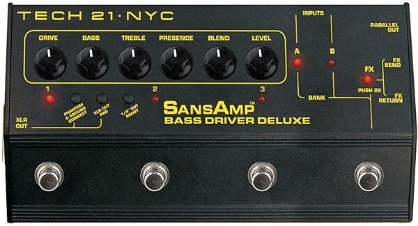 open zoom image for Tech 21 SansAmp Bass Driver Deluxe DI Pedal, Main