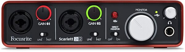 open zoom image for Focusrite Scarlett 2i2 USB Audio Interface, Front
