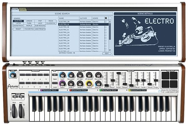 open zoom image for Arturia Analog Experience The Laboratory USB MIDI Keyboard Controller (49-Key), Details