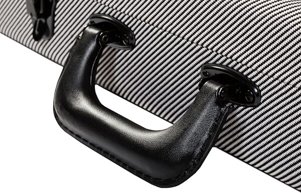 open zoom image for Schecter Vintage Tweed Wooden Electric Guitar Case, New, Action Position Back