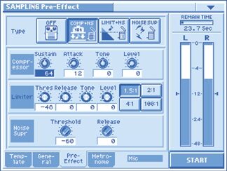 open zoom image for Roland V-Synth V Synthesizer, Screen Shot Sampling Edit