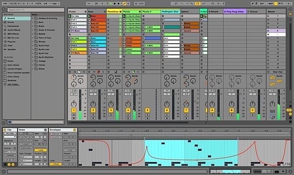 open zoom image for Ableton Live 9 Music Production Software, Session Screenshot