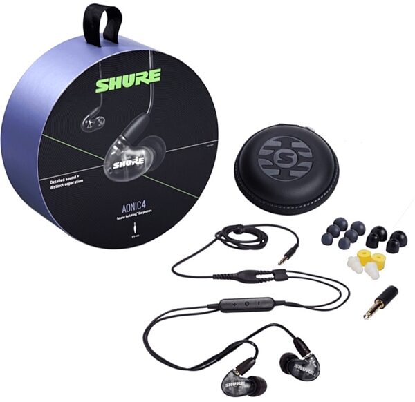 open zoom image for Shure AONIC 4 Sound Isolating Earphones, Black, SE42HYBK+UNI, Open Box (Very Good), Alt