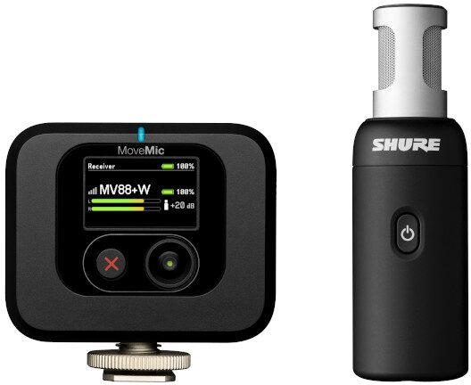 open zoom image for Shure MoveMic 88 Plus Wireless Microphone Receiver Kit, New, Main