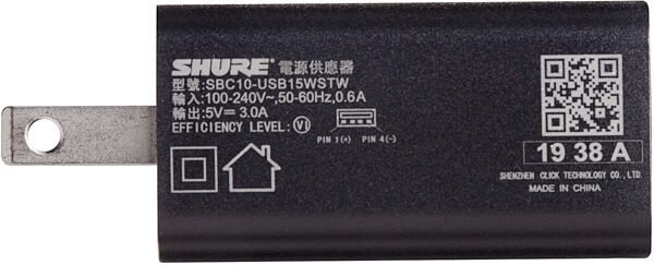 open zoom image for Shure SBC10-USBC Wall Charger Power Adapter, New, Action Position Back