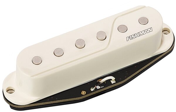 open zoom image for Fishman Fluence SS Single Width Pickup Active Guitar Pickup, With Black and White Caps Included, White