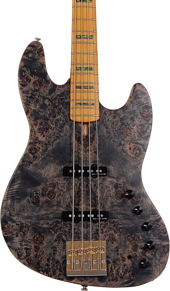 open zoom image for Sire Marcus Miller V10 Electric Bass, Transparent Black Satin, Action Position Back