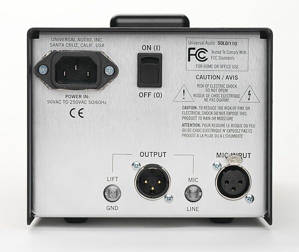 open zoom image for Universal Audio Solo/110 Microphone Preamp, Rear