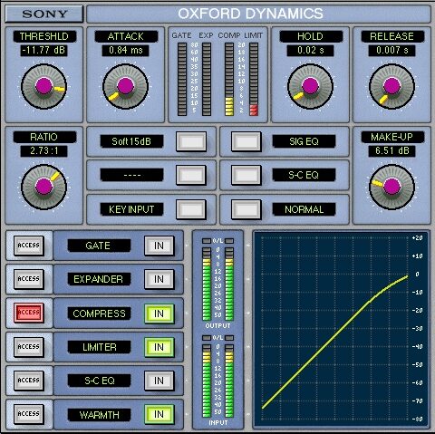 open zoom image for Sony Oxford Dynamics Plug-In For Pro Tools LE (Macintosh and Windows), Stereo