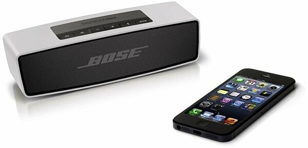 open zoom image for Bose SoundLink Mini Bluetooth Speaker, Size Comparison - iPhone