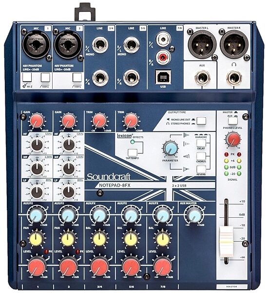 open zoom image for Soundcraft Notepad-8FX Analog USB Mixer, New, Main
