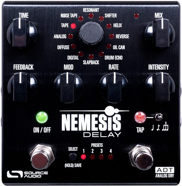 open zoom image for Source Audio Nemesis Delay ADT Stereo Multi-Delay Pedal, New, Main