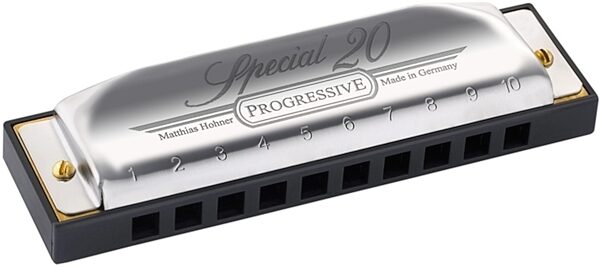 open zoom image for Hohner Progressive Special 20 Harmonica, Key of B, Main