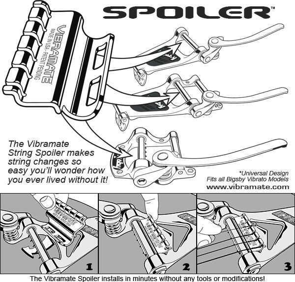 open zoom image for Vibramate Spoiler String Retainer for Bigsby Tremolo, New, Main