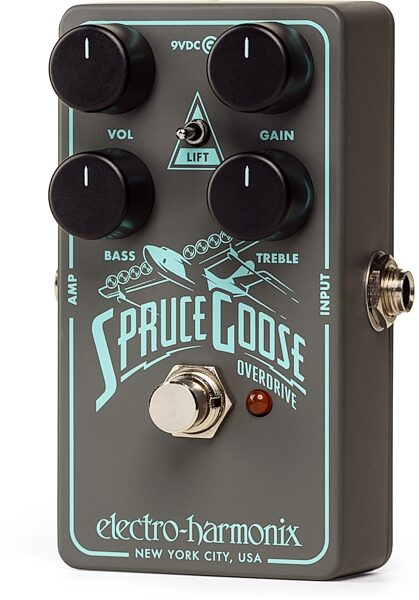 open zoom image for Electro-Harmonix Spruce Goose Overdrive Pedal, New, Action Position Back