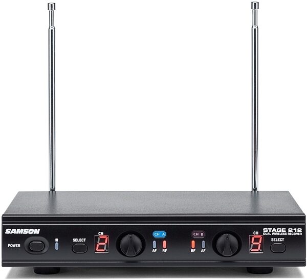 open zoom image for Samson Stage 212 Dual Handheld Vocal VHF Wireless Microphone System, New, ve