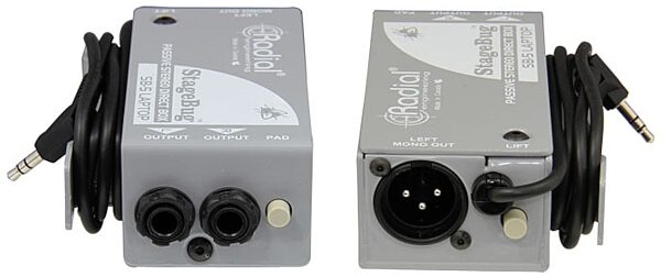 open zoom image for Radial StageBug SB-5 Laptop Compact Stereo DI Direct Box, New, Front and Back