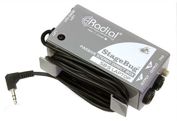 open zoom image for Radial StageBug SB-5 Laptop Compact Stereo DI Direct Box, New, Angle