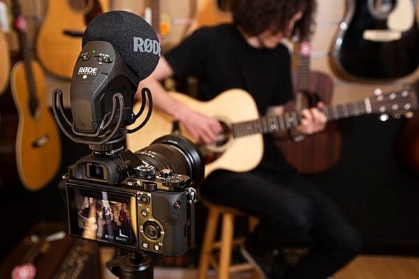open zoom image for Rode SVMPR Stereo VideoMic Pro Condenser Microphone with Rycote Shockmount, Open Box (Very Good), In Use 2