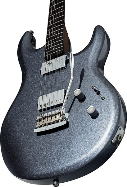 open zoom image for Sterling by Music Man LK100 Luke Electric Guitar, Bodhi Blue, Rosewood Fretboard, Open Box (Very Good), Action Position Back