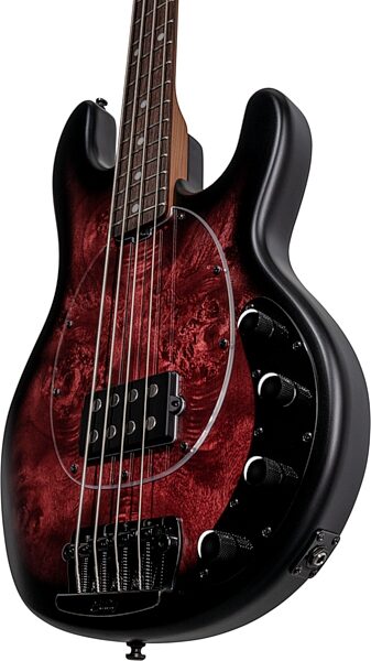 open zoom image for Sterling by Music Man StingRay Ray34 Electric Bass Guitar, Dark Scarlet Burst, Rosewood Fretboard, Open Box (Very Good), Action Position Back
