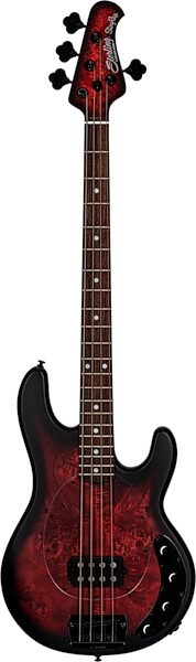 open zoom image for Sterling by Music Man StingRay Ray34 Electric Bass Guitar, Dark Scarlet Burst, Rosewood Fretboard, Open Box (Very Good), Action Position Back