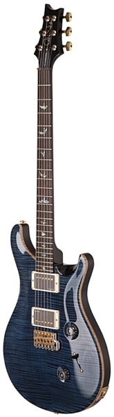 open zoom image for PRS Paul Reed Smith Custom 24 Electric Guitar with Case (with Ebony Fingerboard), Whale Blue Angle Left