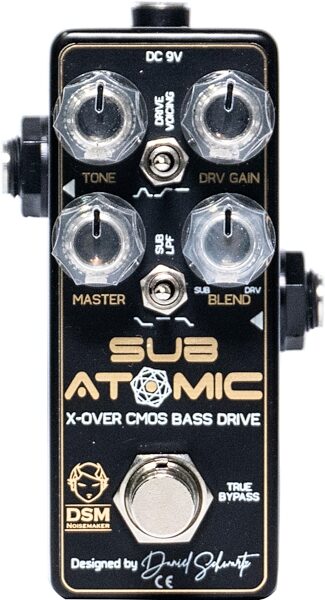 open zoom image for DSM Noisemaker Sub Atomic Bass Distortion and OD Pedal, New, Action Position Back
