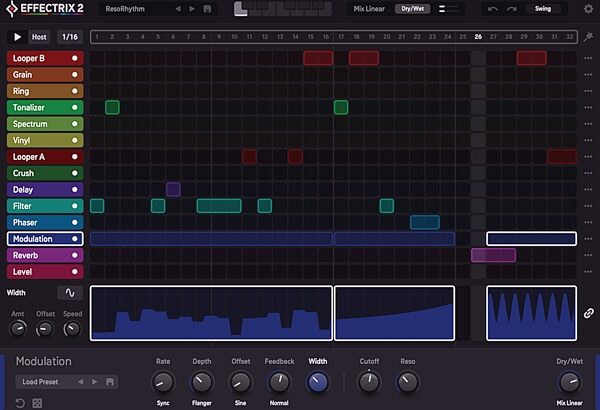 open zoom image for Sugar Bytes Effectrix Effect Sequencer Plug-in Software, Digital Download, Action Position Back