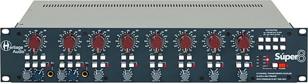 open zoom image for Heritage Audio Super 8 Eight-Channel ADAT Microphone Preamp, Open Box (Like New), Action Position Back