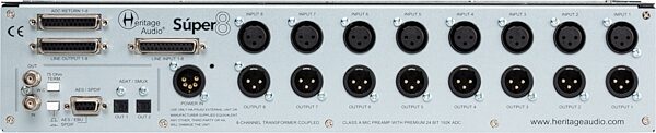 open zoom image for Heritage Audio Super 8 Eight-Channel ADAT Microphone Preamp, Open Box (Like New), Action Position Back