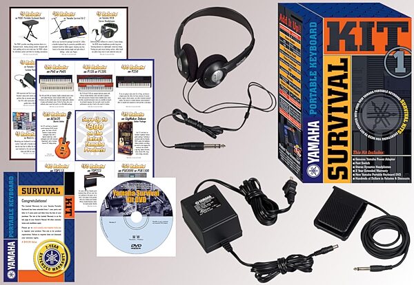 open zoom image for Yamaha Survival Kit D for YPG235, PRS450, DGX203, and DGX305, Contents