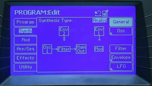 open zoom image for Alesis FUSION6HD 61-Key Semi-Weighted Keyboard, Synthesis type screen