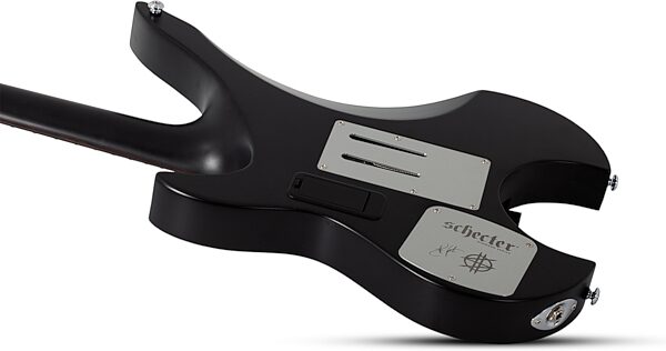 open zoom image for Schecter Synyster Gates Custom-6 TR-S Signature Headless Electric Guitar, Satin Black, Action Position Back