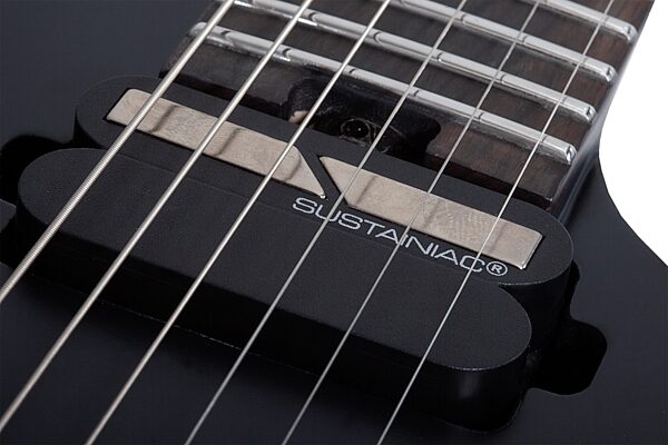 open zoom image for Schecter Synyster Gates Custom-6 TR-S Signature Headless Electric Guitar, Satin Black, Action Position Back