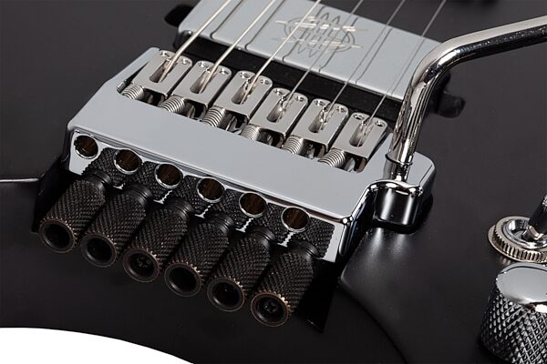 open zoom image for Schecter Synyster Gates Custom-6 TR-S Signature Headless Electric Guitar, Satin Black, Action Position Back