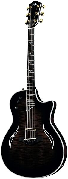 open zoom image for Taylor T5 Thinline Fiveway Custom Maple Cutaway Acoustic-Electric Guitar (with Case), Transparent Black