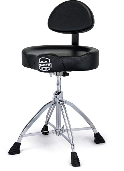 open zoom image for Mapex T875 Double-Braced 4-Leg Saddle Backrest Drum Throne, New, Action Position Back