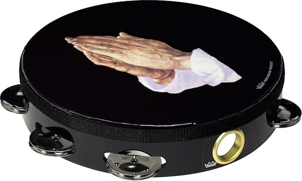 open zoom image for Remo Religious Tambourine (Single Row), Praying Hands, 8 inch, TA-9108-14, Main