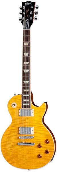 open zoom image for Gibson 2013 Les Paul Premium AAAA Top Electric Guitar (with Case), Transparent Amber