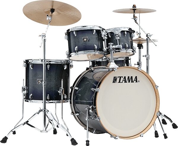 open zoom image for Tama CL72S Superstar Classic Drum Shell Kit, 7-Piece, Dark Indigo Burst, Action Position Back